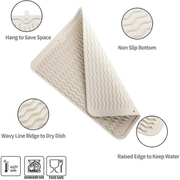 Silicone Dish DryingMat for Multiple Usage,Easy clean,Ecofriendly,Heat-resistant - Picture 3 of 7